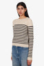 Khaite Beige/Black Cashmere Striped Sweater Size XS