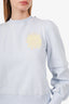 Ganni Blue Cotton 'Isoli' Open-Back Sweatshirt Size S