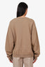 Acne Studios Brown Cotton Printed Crewneck Sweater Size S