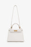Hermès 2024 Gris Pale Epsom Leather Sellier Kelly 28 With Strap