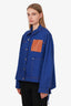 Loewe Blue Logo-Patch Asymmetric-Hem Denim Jacket Size 40
