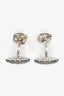David Yurman Sterling Silver & 18K White Round Gold Cuff Links