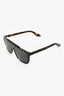Gucci Tortoise Acrylic Green Lens Logo Sunglasses