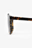 Gucci Tortoise Acrylic Green Lens Logo Sunglasses