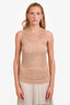 Torn by Ronny Kobo Nude Mesh Sleeveless Top Size XS