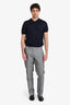 Gucci Blue/White Cotton Striped Straight Leg Pants Size 50 Mens