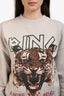 Anine Bing Brown Logo Graphic Sweatshirt Size 36