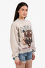 Anine Bing Brown Logo Graphic Sweatshirt Size 36