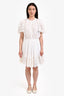 Sea New York White Cotton Eyelet Mid Dress Size 2