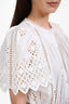 Sea New York White Cotton Eyelet Mid Dress Size 2