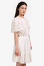 Sea New York White Cotton Eyelet Mid Dress Size 2