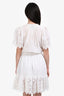 Sea New York White Cotton Eyelet Mid Dress Size 2