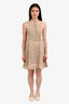 Equipment Brown/Green Silk Sleeveless Button Down Dress Size XS
