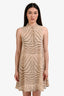 Equipment Brown/Green Silk Sleeveless Button Down Dress Size XS
