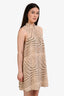 Equipment Brown/Green Silk Sleeveless Button Down Dress Size XS