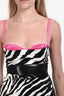 D&G 2007 Spring/Summer Runway Zebra Silk Belted Maxi Dress Size IT 40
