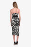 D&G 2007 Spring/Summer Runway Zebra Silk Belted Maxi Dress Size IT 40