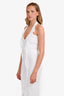 Hervé Léger White Bandage Sleeveless Ruffle Maxi Dress Size S