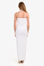 Hervé Léger White Bandage Sleeveless Ruffle Maxi Dress Size S