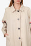 Thom Browne Beige Cotton Twill 'Car' Coat Size 46