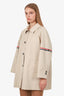 Thom Browne Beige Cotton Twill 'Car' Coat Size 46