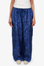 Zimmermann Blue Silk 'Ottie' Wide Leg Pants Size 4
