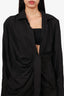 Jacquemus Black Plunging V Neck Knot Detail Mini Dress Size 38