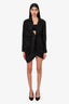 Jacquemus Black Plunging V Neck Knot Detail Mini Dress Size 38