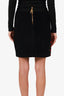 Louis Vuitton Black/Red Wool Blend Monogram Mini Skirt Size S