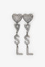 Saint Laurent Crystal Heart YSL Clip-On Earrings