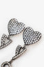 Saint Laurent Crystal Heart YSL Clip-On Earrings