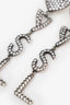 Saint Laurent Crystal Heart YSL Clip-On Earrings