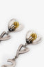 Saint Laurent Crystal Heart YSL Clip-On Earrings