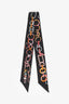 Hermès Black/Multicolour Silk 'Do Re Boucles' Twilly