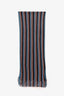 Missoni Blue Chevron Fringe Scarf