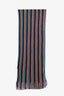 Missoni Blue Chevron Fringe Scarf