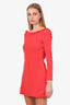 Miu Miu 2020 Red/White Polka-Dot Scoop Back Mini Dress Size S