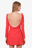 Miu Miu 2020 Red/White Polka-Dot Scoop Back Mini Dress Size S