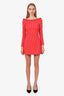 Miu Miu 2020 Red/White Polka-Dot Scoop Back Mini Dress Size S