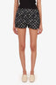 Louis Vuitton Black/White Nylon Monogram Mini Shorts Size 38