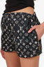 Louis Vuitton Black/White Nylon Monogram Mini Shorts Size 38