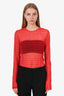 Givenchy Red 4G Lace Bodysuit Size M