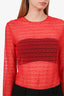 Givenchy Red 4G Lace Bodysuit Size M