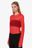 Givenchy Red 4G Lace Bodysuit Size M