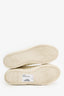 Pre-Loved Chanel™ Beige/Black Calfskin/Velvet Quilted Low Top CC Sneakers Size 38.5