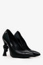 Pre-Loved Chanel™ Black Leather Diamond Knotted Pointed Toe Pumps Size 36