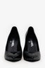 Pre-Loved Chanel™ Black Leather Diamond Knotted Pointed Toe Pumps Size 36
