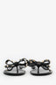 Valentino Garavani Black Rubber Rockstud Sandals Size 6