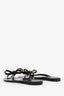 Valentino Garavani Black Rubber Rockstud Sandals Size 6