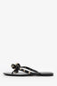 Valentino Garavani Black Rubber Rockstud Sandals Size 6